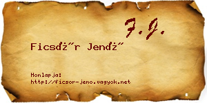 Ficsór Jenő névjegykártya